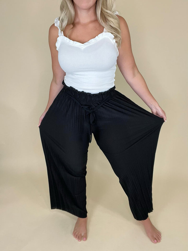 You Go Girl Pleated Wide Leg Pants