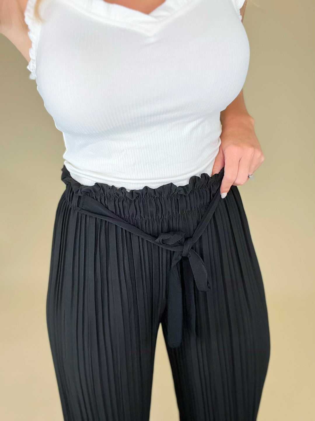 You Go Girl Pleated Wide Leg Pants