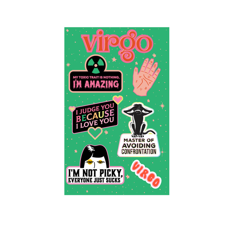 Virgo Astrological Sticker Sheet