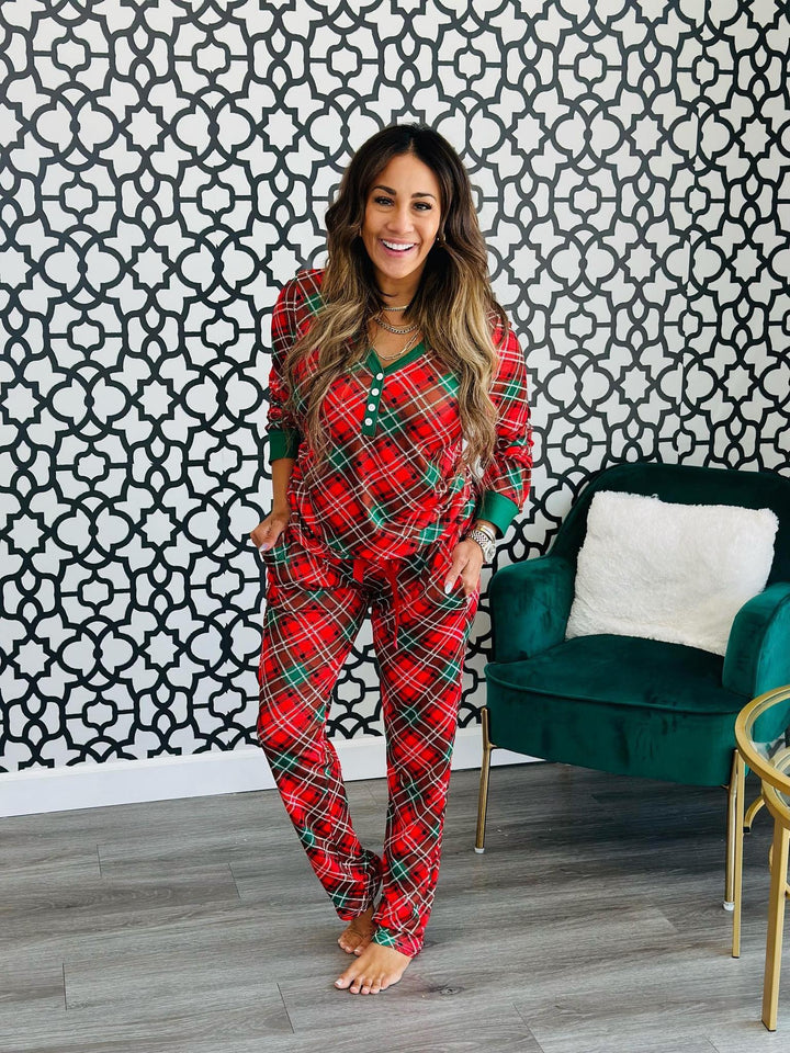 PREORDER: Matching Family Christmas Pajamas in Red Plaid