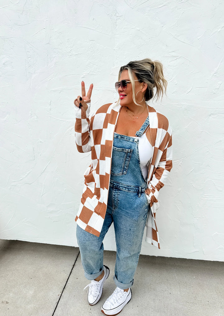 PREORDER: Checker Print Lola Cardigan