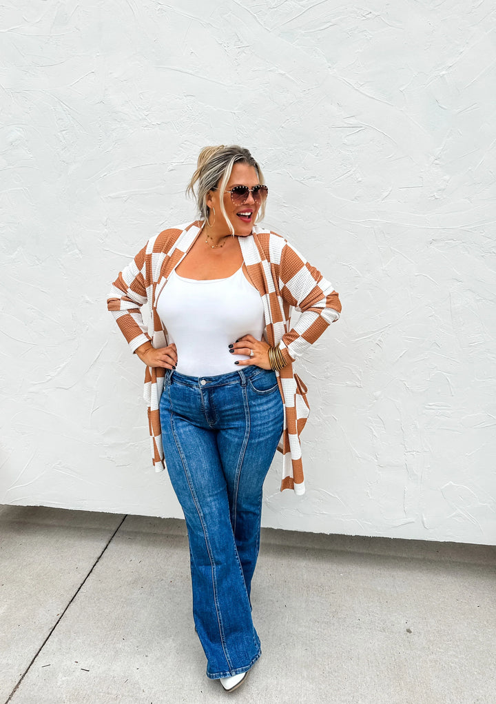 PREORDER: Checker Print Lola Cardigan