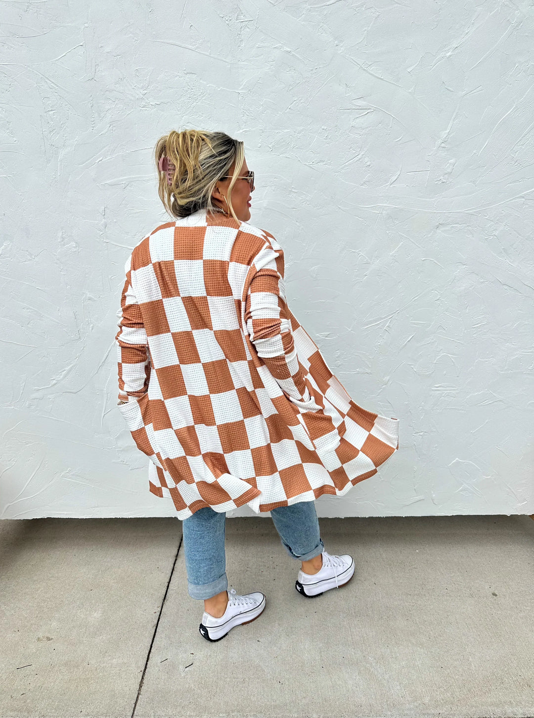 PREORDER: Checker Print Lola Cardigan