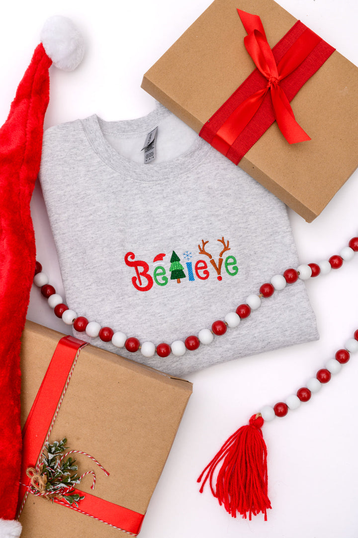 PREORDER: Believe Embroidered Sweatshirt