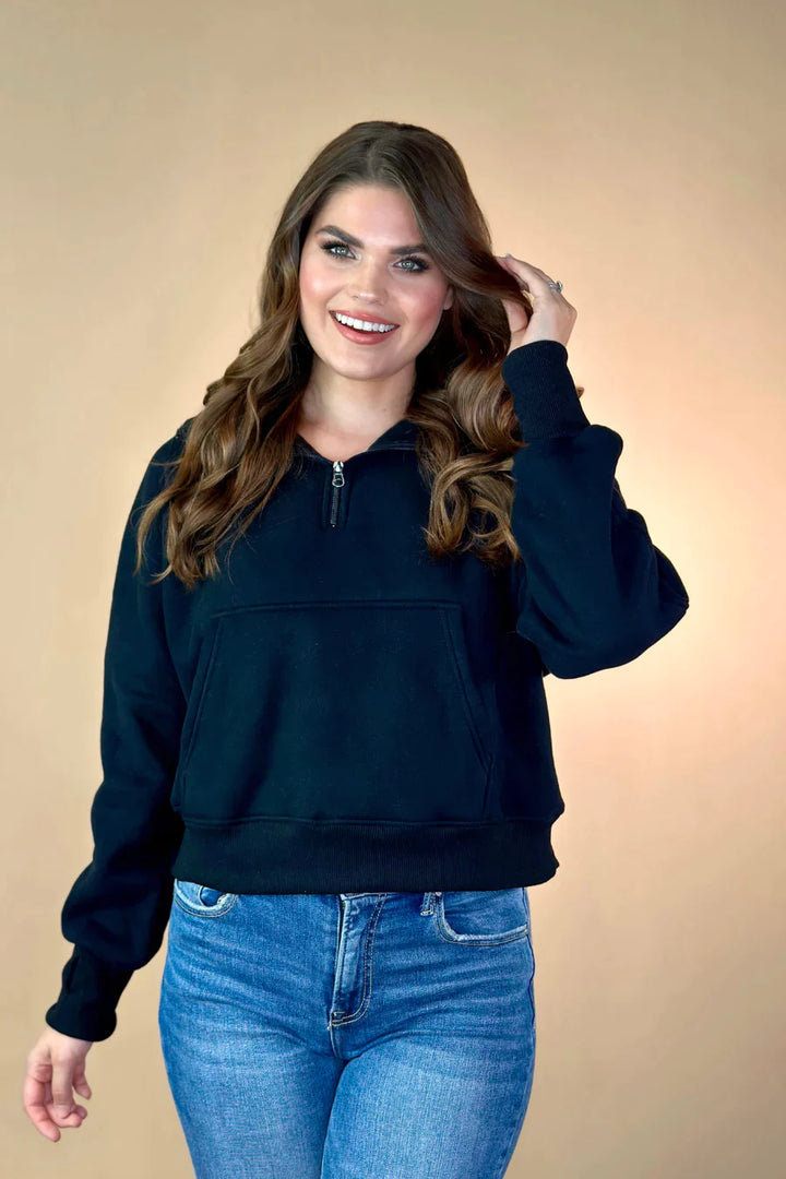 PREORDER: Kenna Hooded Quarter Zip Pullover