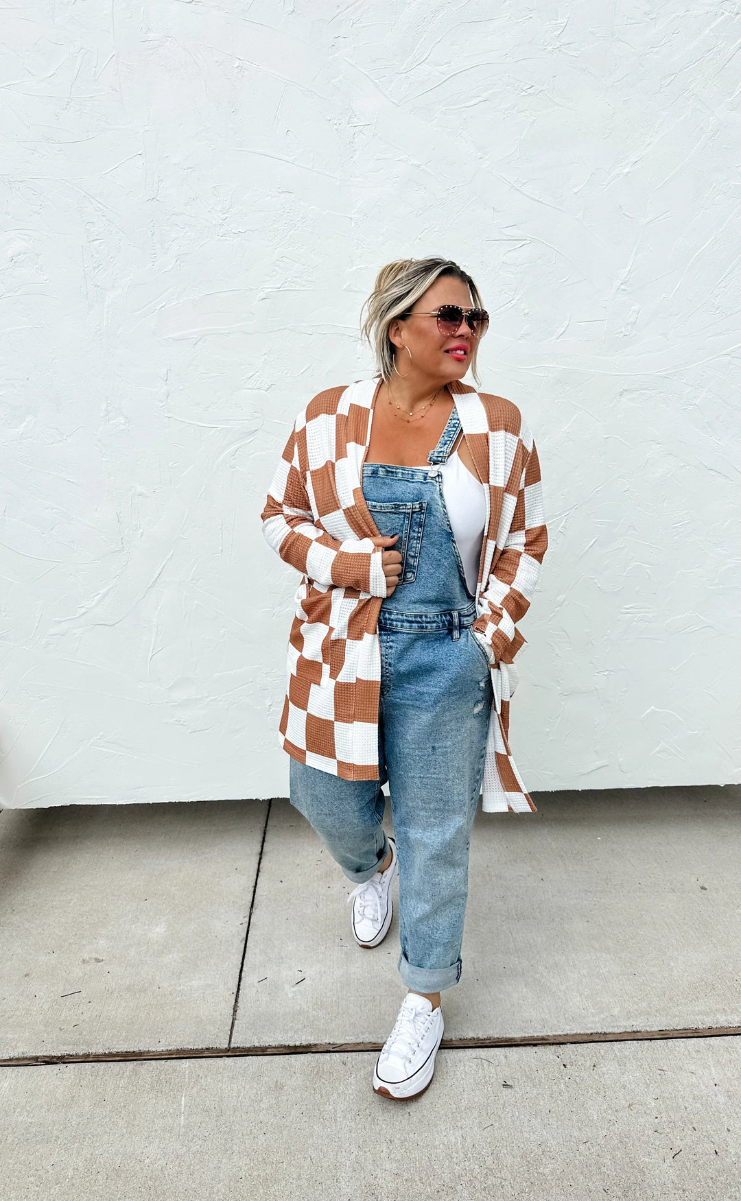 PREORDER: Checker Print Lola Cardigan