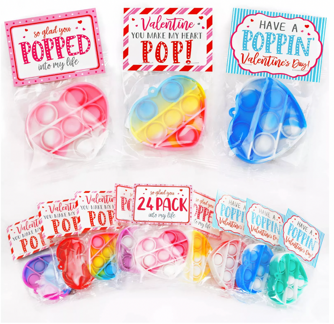 Valentine Heart Popper Fidgets (Pack of 10)