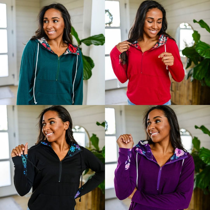 PREORDER: Audre Half Zip Hoodie in Four Colors