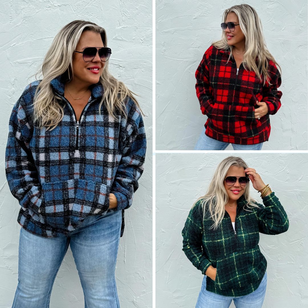 PREORDER: Fireside Nights Sherpa Pullover in Three Colors