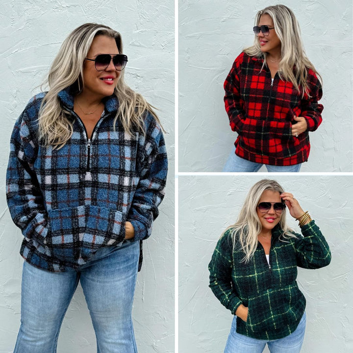 PREORDER: Fireside Nights Sherpa Pullover in Three Colors